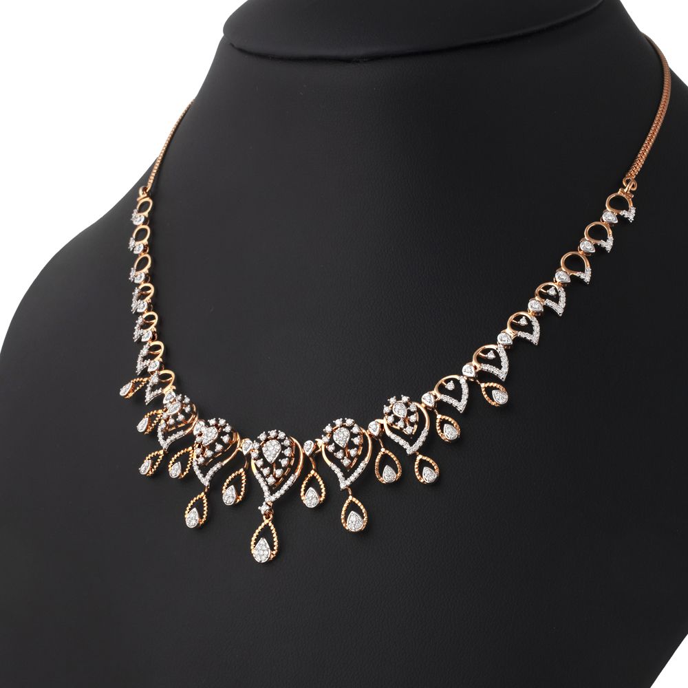 Glistening Charm Diamond Necklace Set-All Jewellery-ONS22121-D400X0C