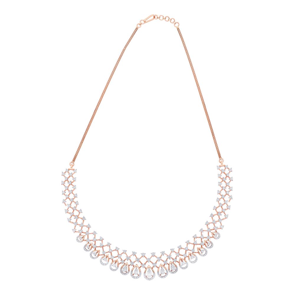 Crisscross Necklace and Earring Set in Rose Gold-All Jewellery-ONS22129-D400X1B