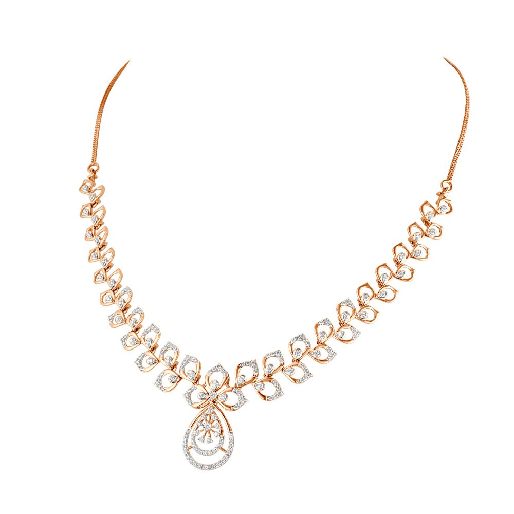 Divine Radiance Diamond Necklace Set-All Jewellery-ONS22132-D400X1B