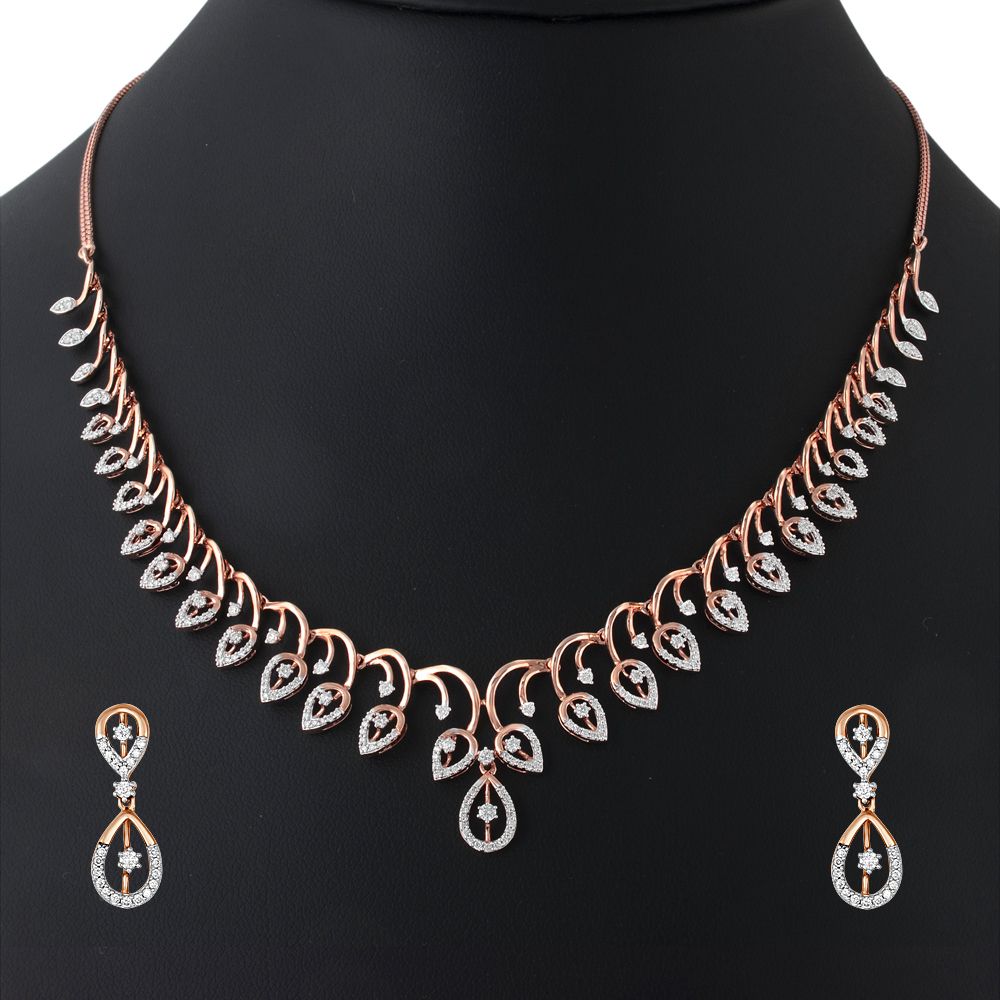 Gorgeous designer 14KT Rose Gold Jewellery Set-All Jewellery-ONS22137-D400X0C
