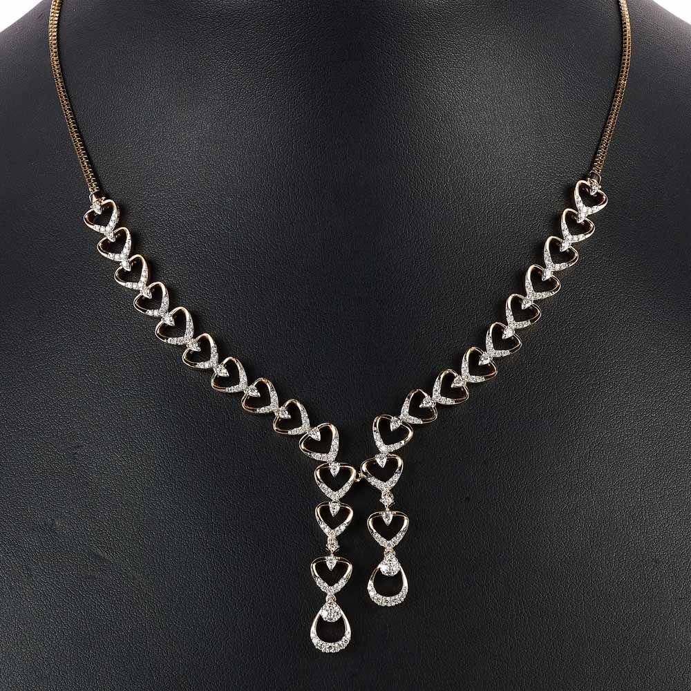 Luminous Splendor Diamond Necklace Set-All Jewellery-ONS22149-D400X0C