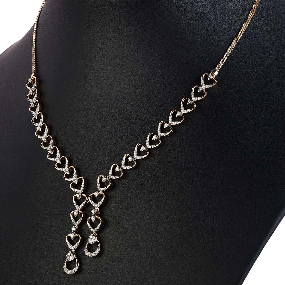 Luminous Splendor Diamond Necklace Set-All Jewellery-ONS22149-D400X0C