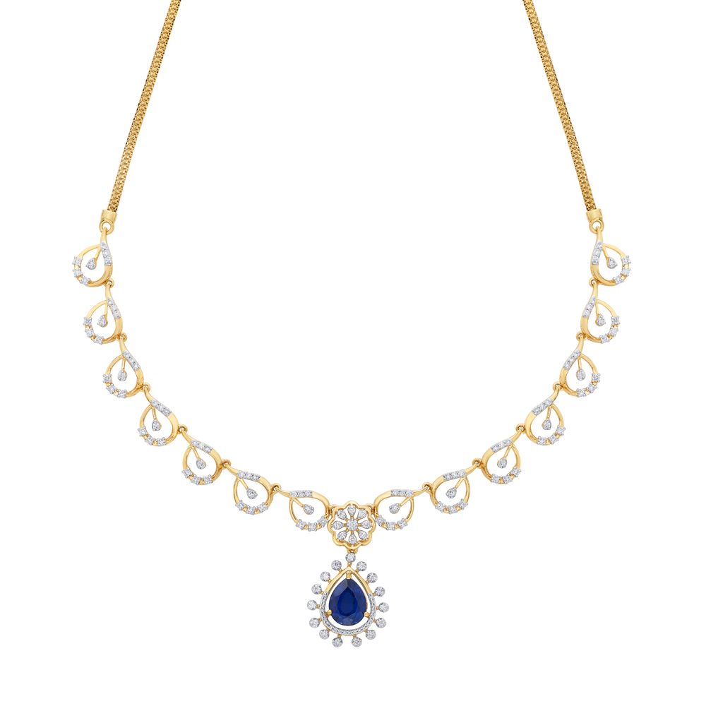 Brilliant Pair of Necklace and Earring with Diamonds-Necklaces-ONS22152-D412X0C