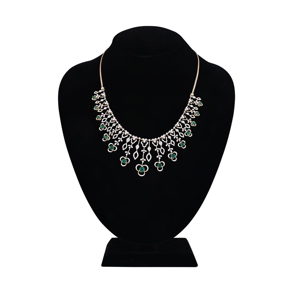 14Kt Yellow Gold Gemstones and Diamond Jewellery Set-All Jewellery-ONS22158-D411R0C