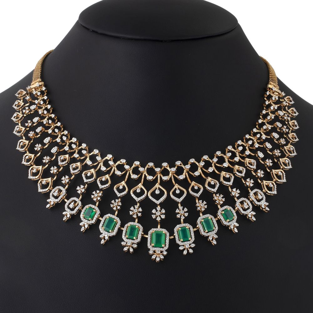 Designer Gemstone and Diamond Jewellery Set-All Jewellery-ONS22160-D411R0C