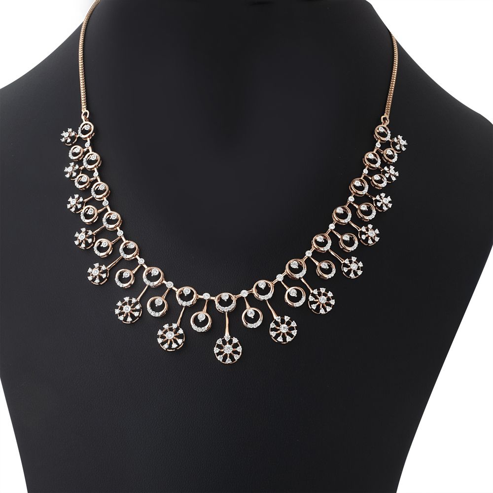 Stunning Necklace and Earrings Set in 14KT Rose Gold-All Jewellery-ONS22161-D400X0C