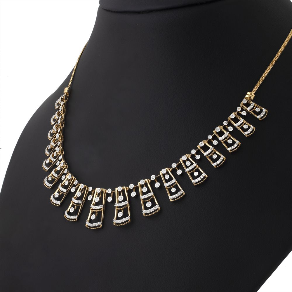 Diamond Circled 14KT Yellow Gold Jewellery Set-All Jewellery-ONS22167-D400R1C