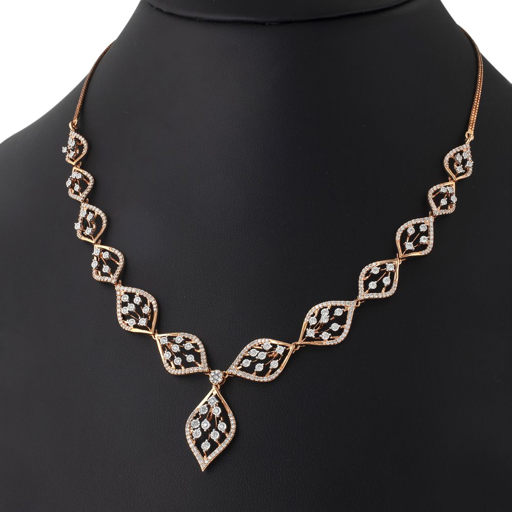 Adorable Rose Gold Jewellery Set-All Jewellery-ONS22177-D400X0C