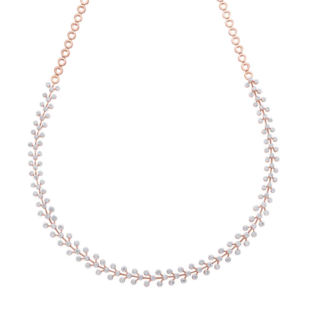 Filigree Leaf Design Diamond Jewellery Set-All Jewellery-ONS22178-D900X0C