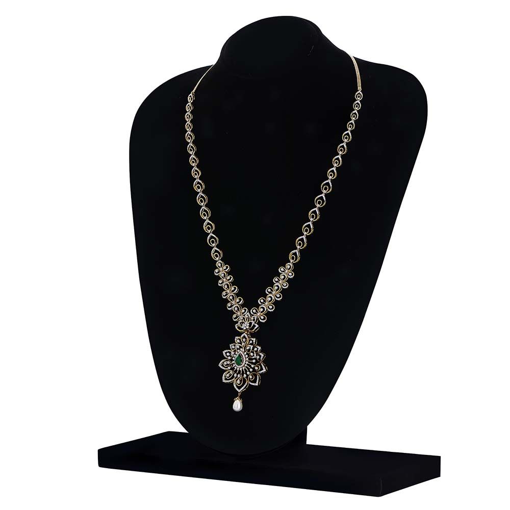 Opulent Elegance Diamond Necklace Set-Necklace Sets-ONS22184-D309R0B