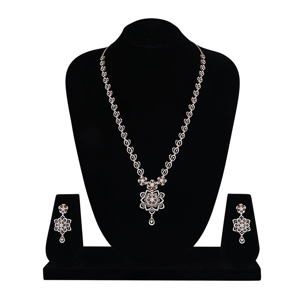 Stylishly Designed Diamond Necklace Set-All Jewellery-ONS22186-D300X0B