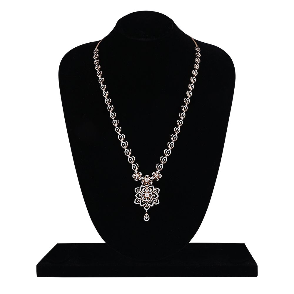 Stylishly Designed Diamond Necklace Set-All Jewellery-ONS22186-D300X0B