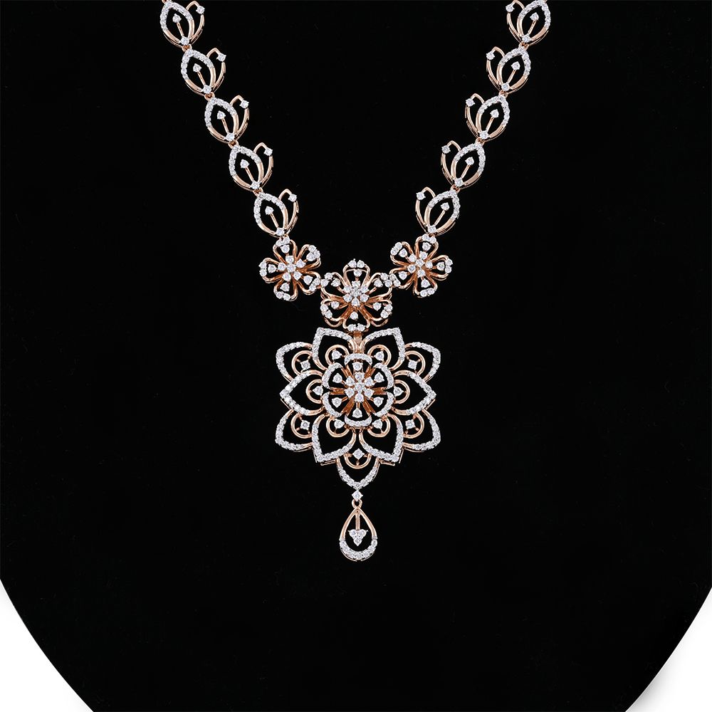 Stylishly Designed Diamond Necklace Set-All Jewellery-ONS22186-D300X0B