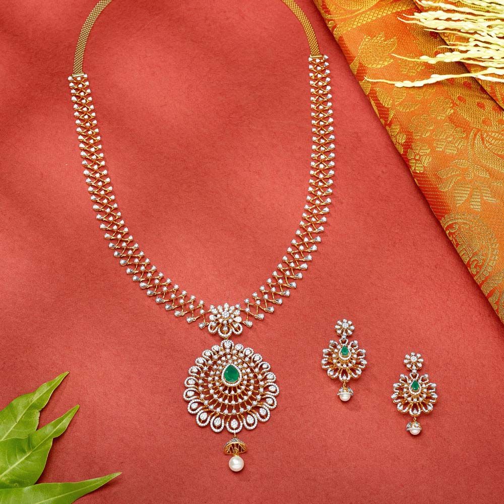 Buy Timeless Yellow Gold Jewellery Set ONS22189-D309R0B Online at