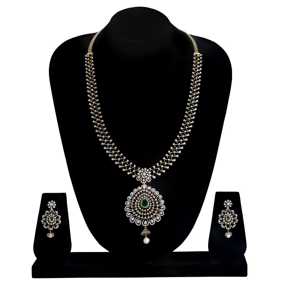 Timeless Yellow Gold Jewellery Set-Diamond-ONS22189-D309R0B