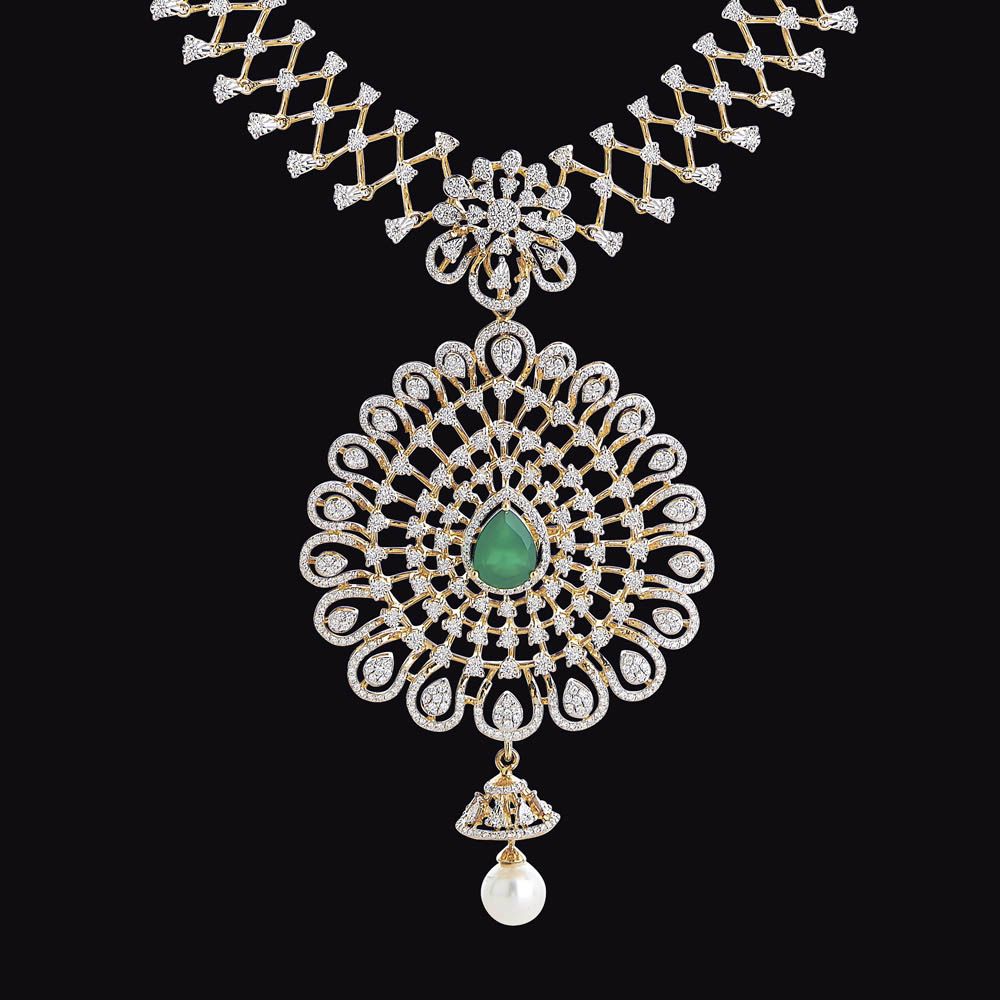 Timeless Yellow Gold Jewellery Set-Diamond-ONS22189-D309R0B