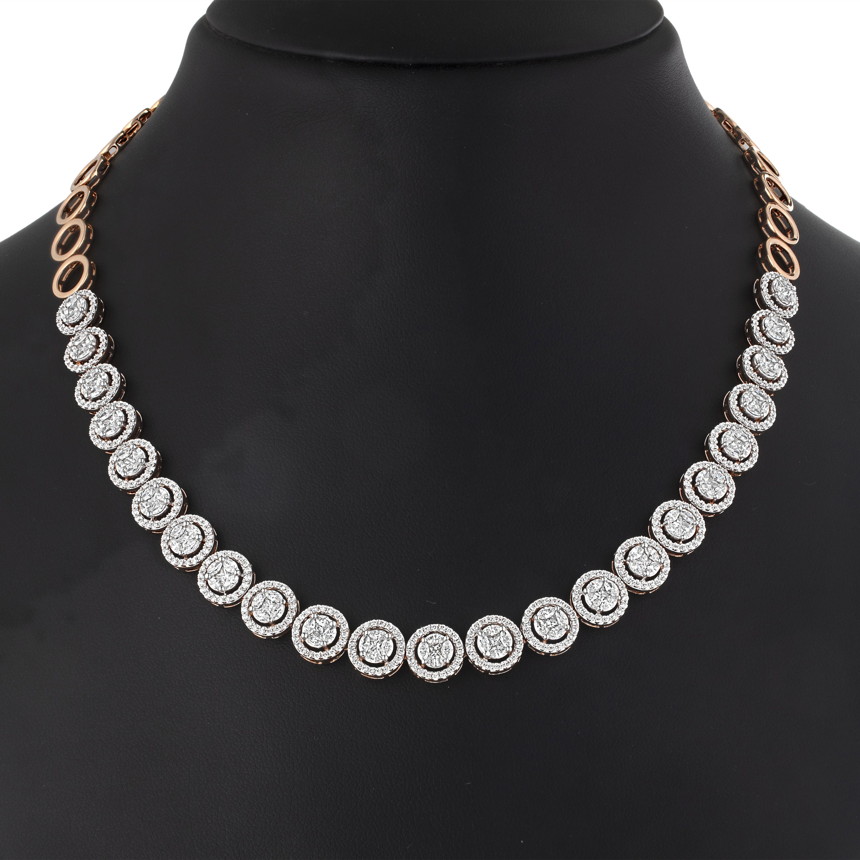 14KT Rose Gold Necklace and Earrings Set-All Jewellery-ONS22215-D300X0C