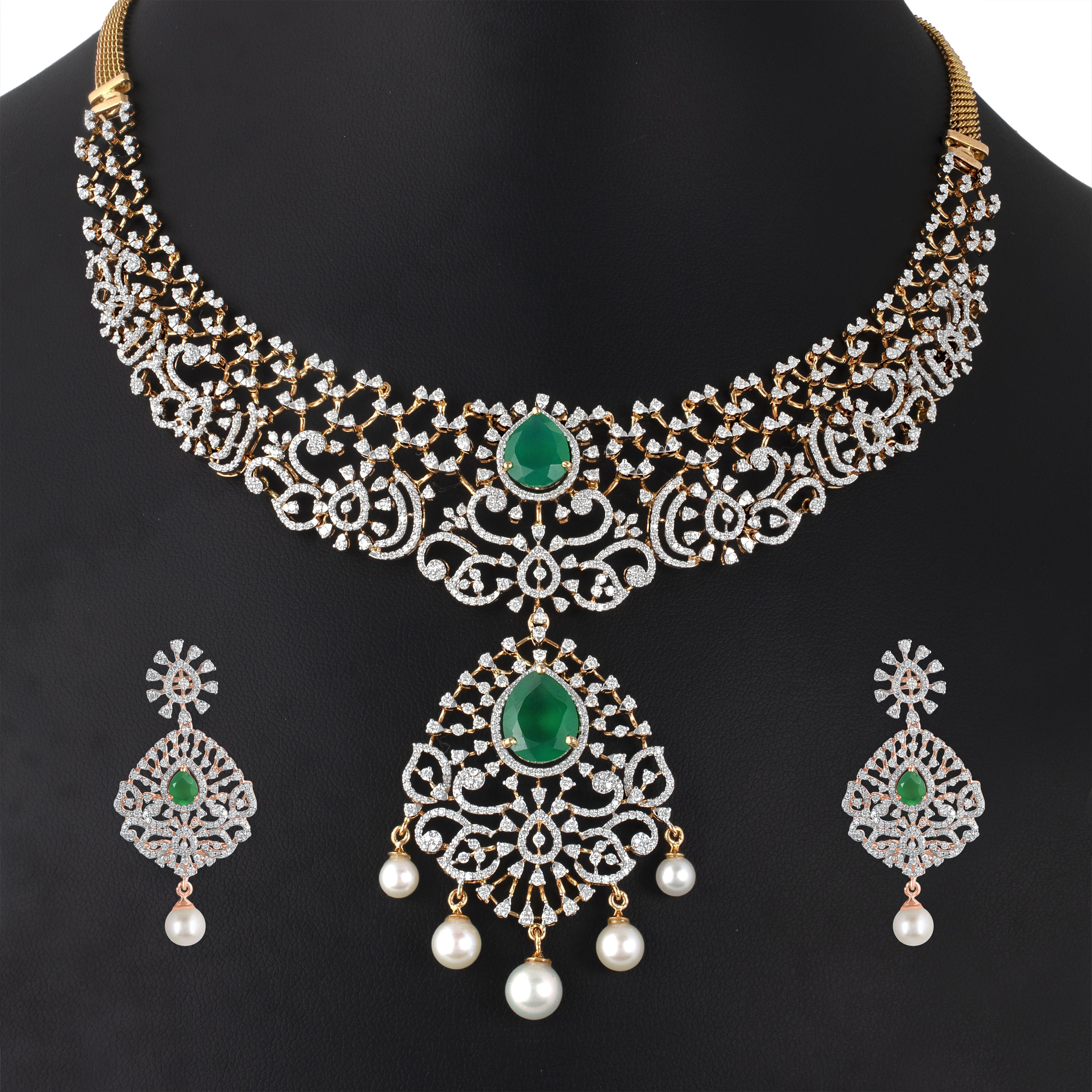 Ethereal Diamond Earrings in 18KT Yellow Gold-All Jewellery-ONS23021-D309R0B