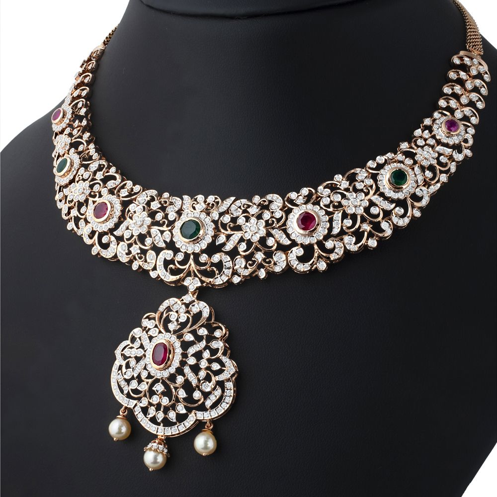 Grandeur Diamond Necklace-All Jewellery-OSN23025-D309X1B