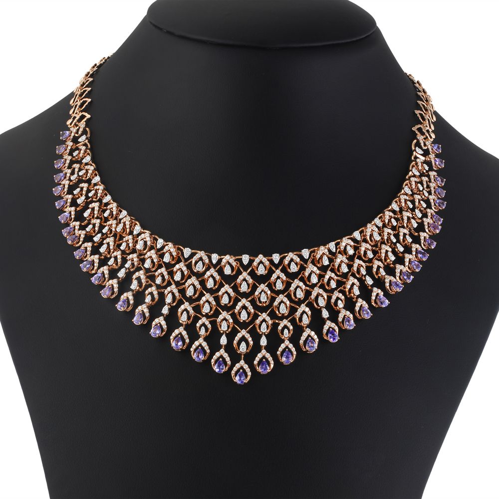 Glistening Radiance Diamond Necklace Set-All Jewellery-ONS23033-D313X0B
