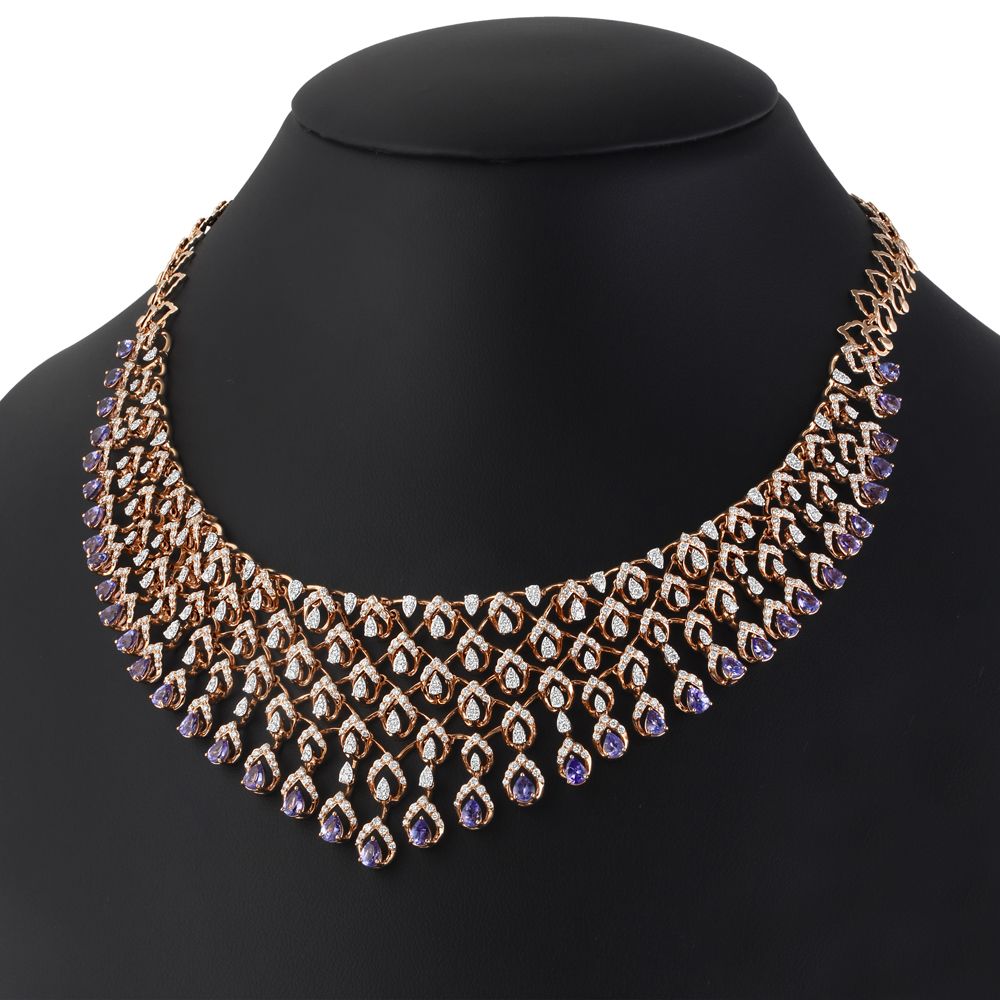 Glistening Radiance Diamond Necklace Set-All Jewellery-ONS23033-D313X0B