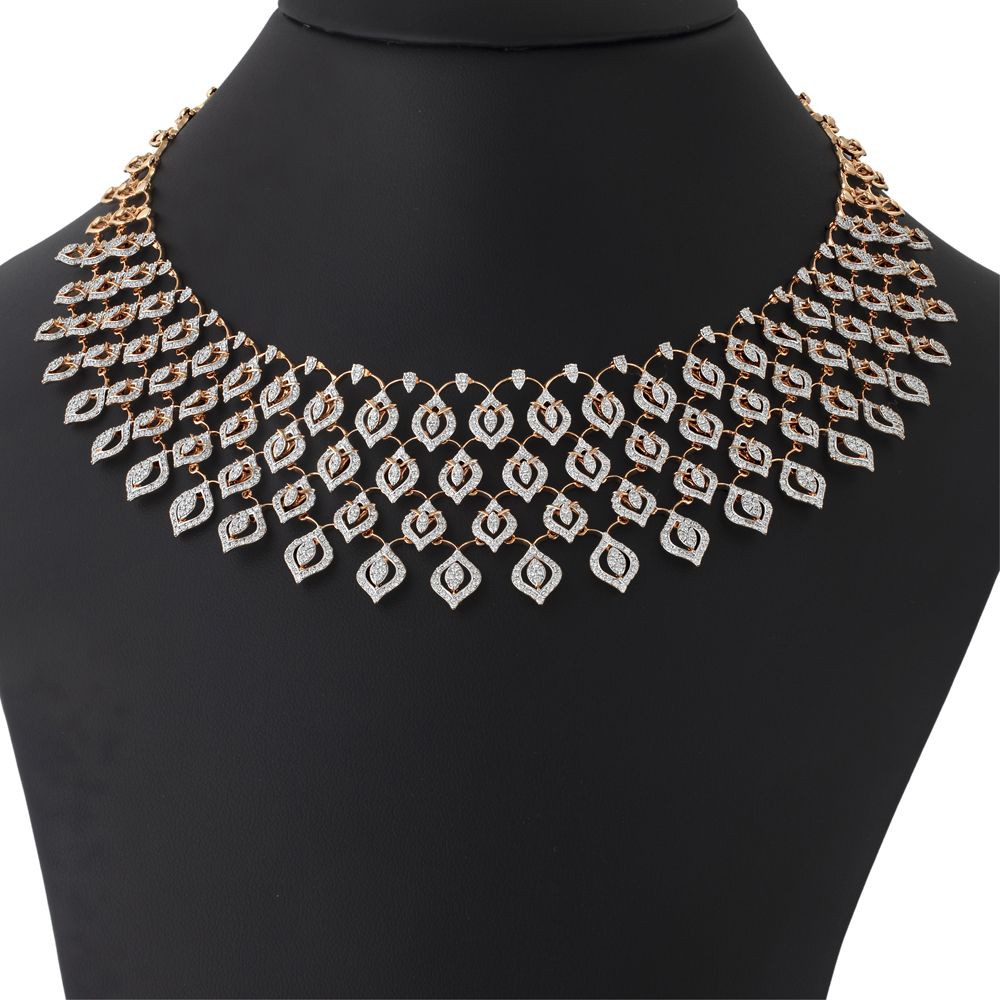 Cascading Leaves Design Jewellery Set-All Jewellery-ONS23034-D300X0B