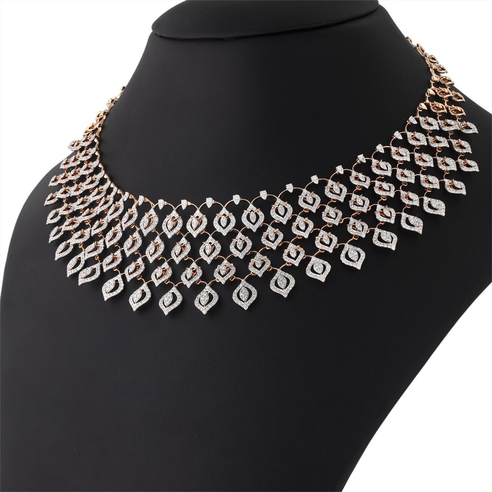 Cascading Leaves Design Jewellery Set-All Jewellery-ONS23034-D300X0B