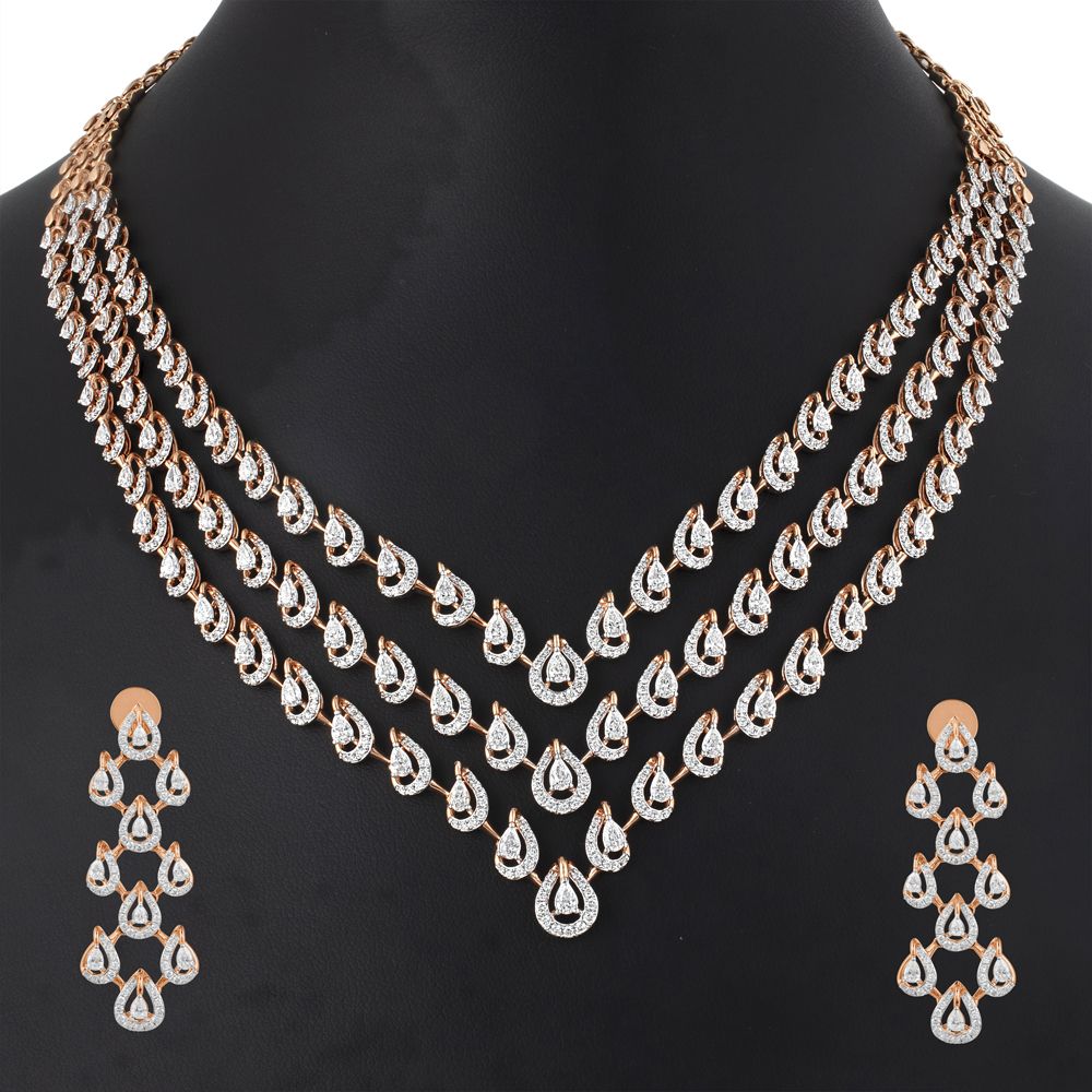 Aesthetic Rose Gold Jewellery Set-All Jewellery-ONS23036-D300X0B
