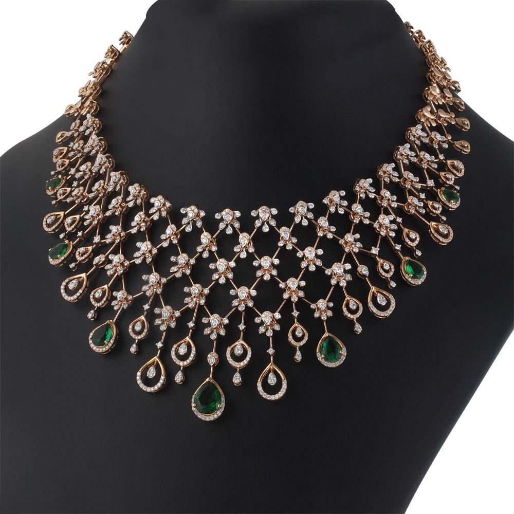 Chic Diamond Necklace-Necklaces-OSN23038-D311X2B