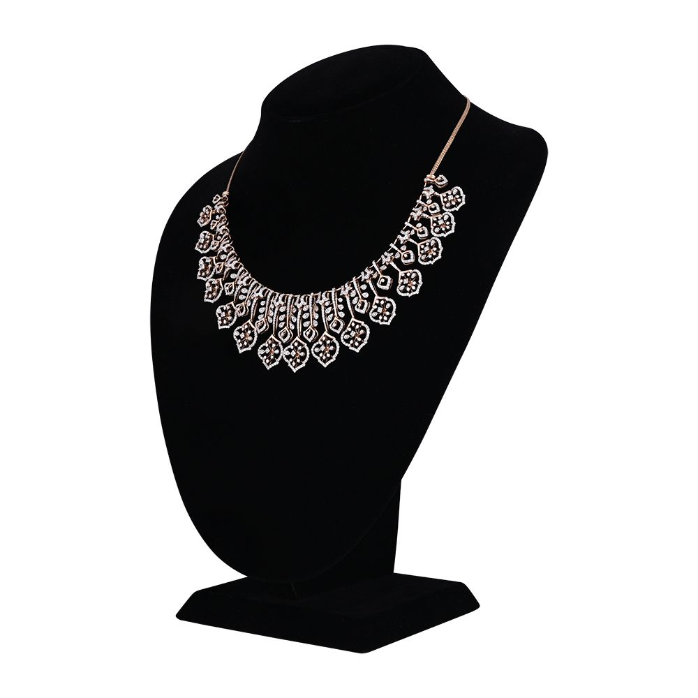Alluring Diamond Short Necklace Set-All Jewellery-ONS23040-D300X0B