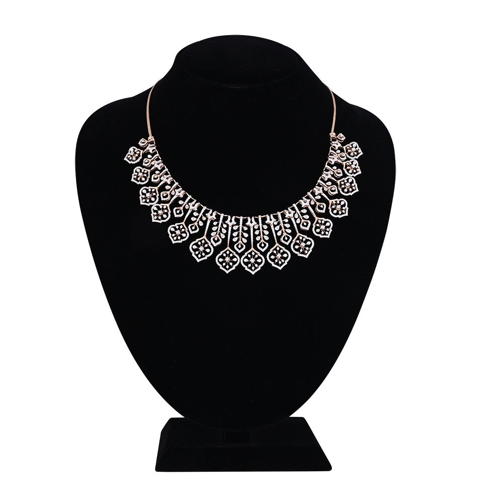 Alluring Diamond Short Necklace Set-All Jewellery-ONS23040-D300X0B