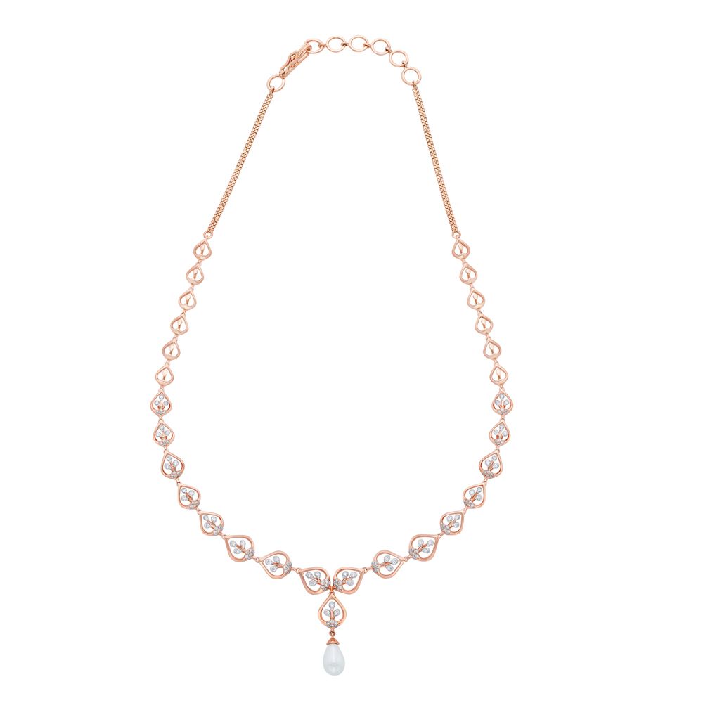 Pretty Earrings and Necklace Set With Diamonds-All Jewellery-ONS23041-D400X0B