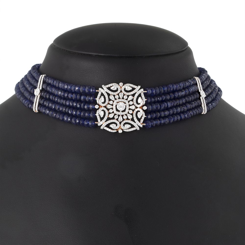 Floral Wrapped Diamond Necklace and Earrings Set-All Jewellery-ONS23045-D300X3B