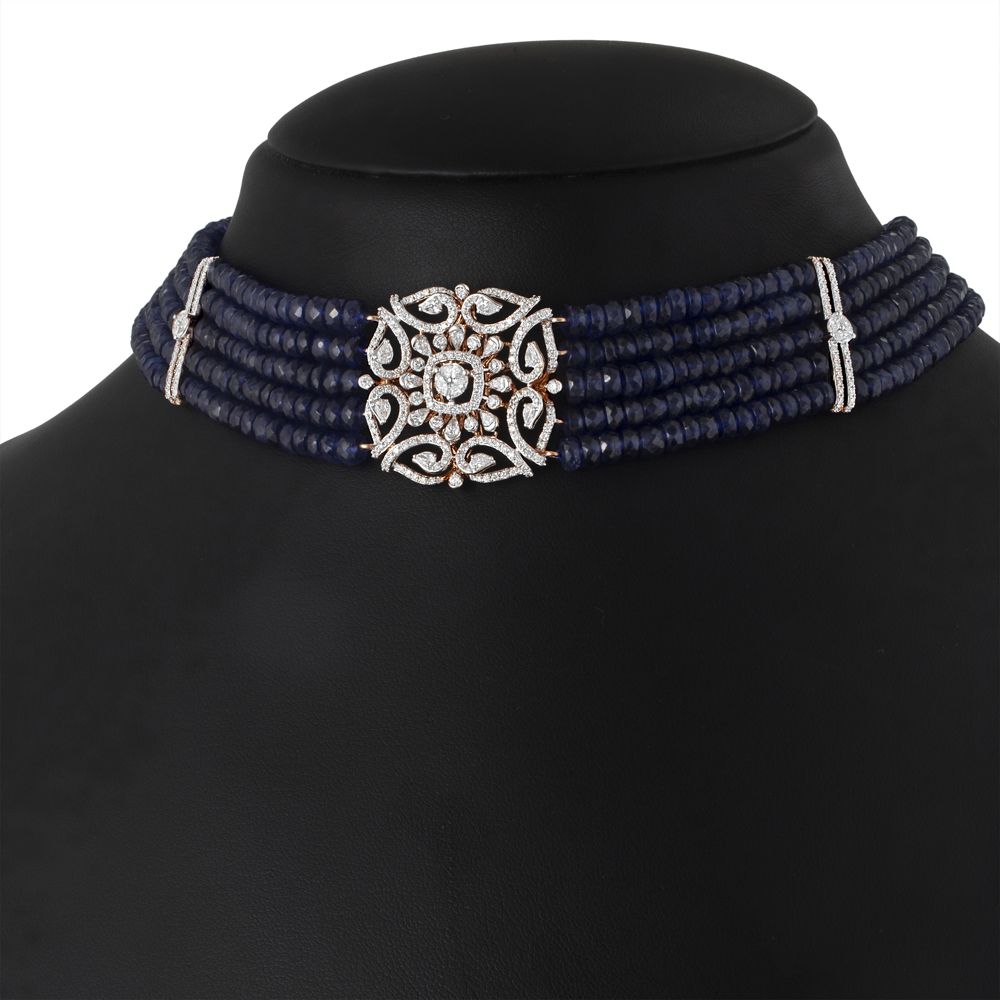 Floral Wrapped Diamond Necklace and Earrings Set-All Jewellery-ONS23045-D300X3B