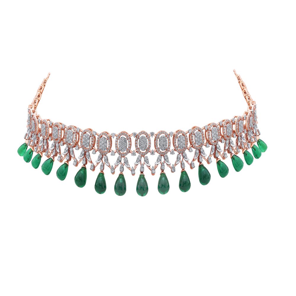 Eternal Grace Diamond Necklace Set-All Jewellery-ONS23046-D312X0B