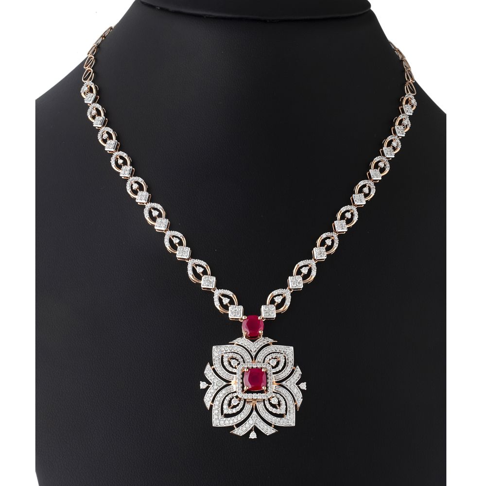 Dazzling Diamonds and Gemstones Jewellery Set-All Jewellery-ONS23049-D410X0B