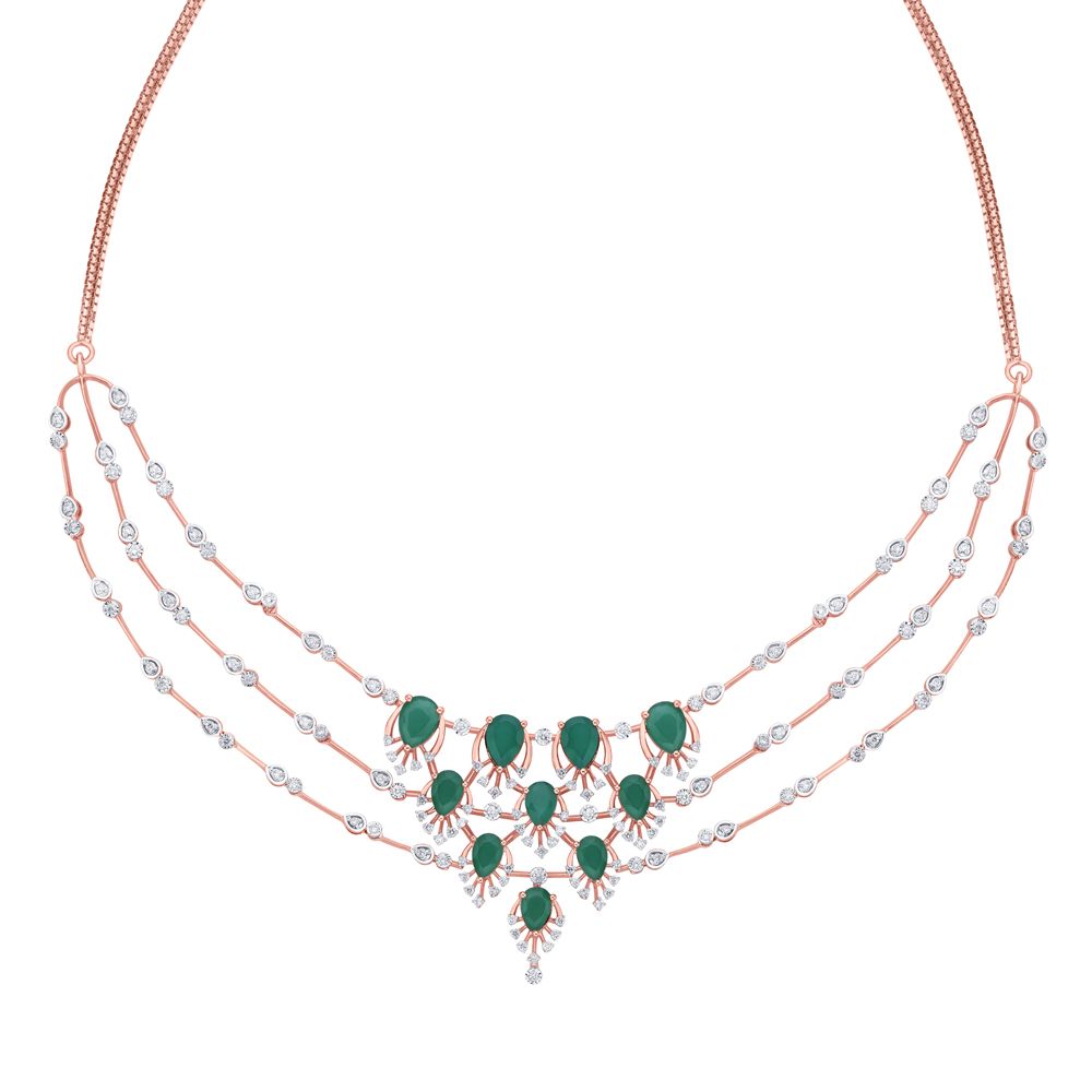 Glamorous Gold Astra Necklace and Earrings Set-All Jewellery-ONS23052-D911X0C