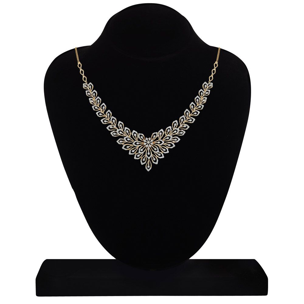 Elegant Trellis Design Diamond Necklace Set-New Arrivals-ONS23A13-D400X0B