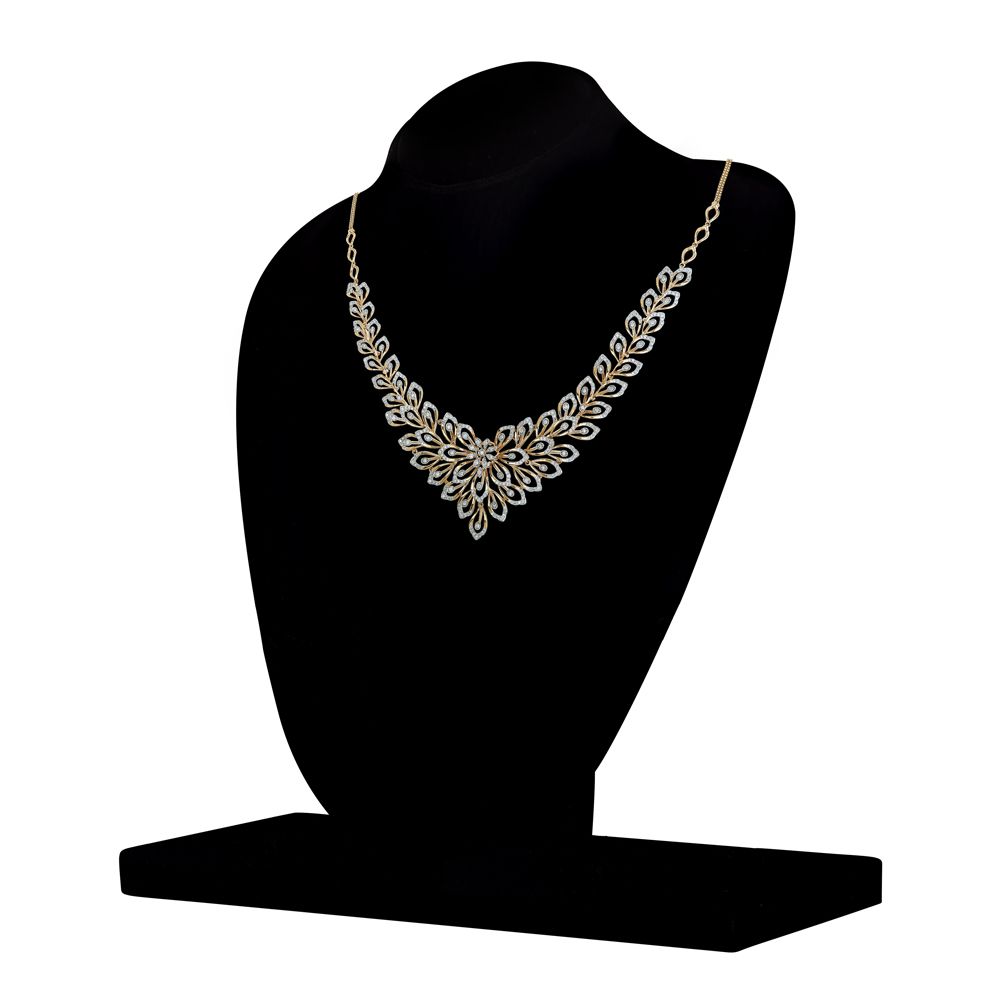 Elegant Trellis Design Diamond Necklace Set-New Arrivals-ONS23A13-D400X0B