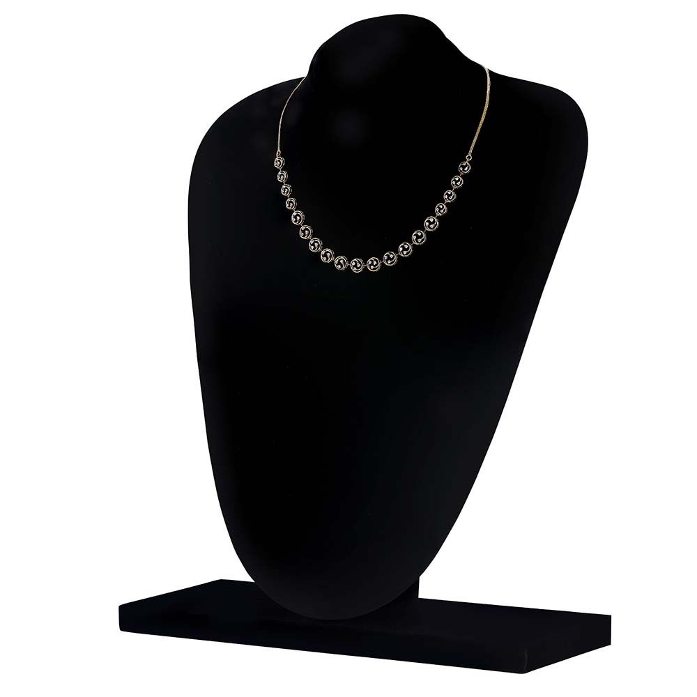 Delicate Diamond and Rose Gold Necklace-Necklaces-OSN23A22-D400X1B