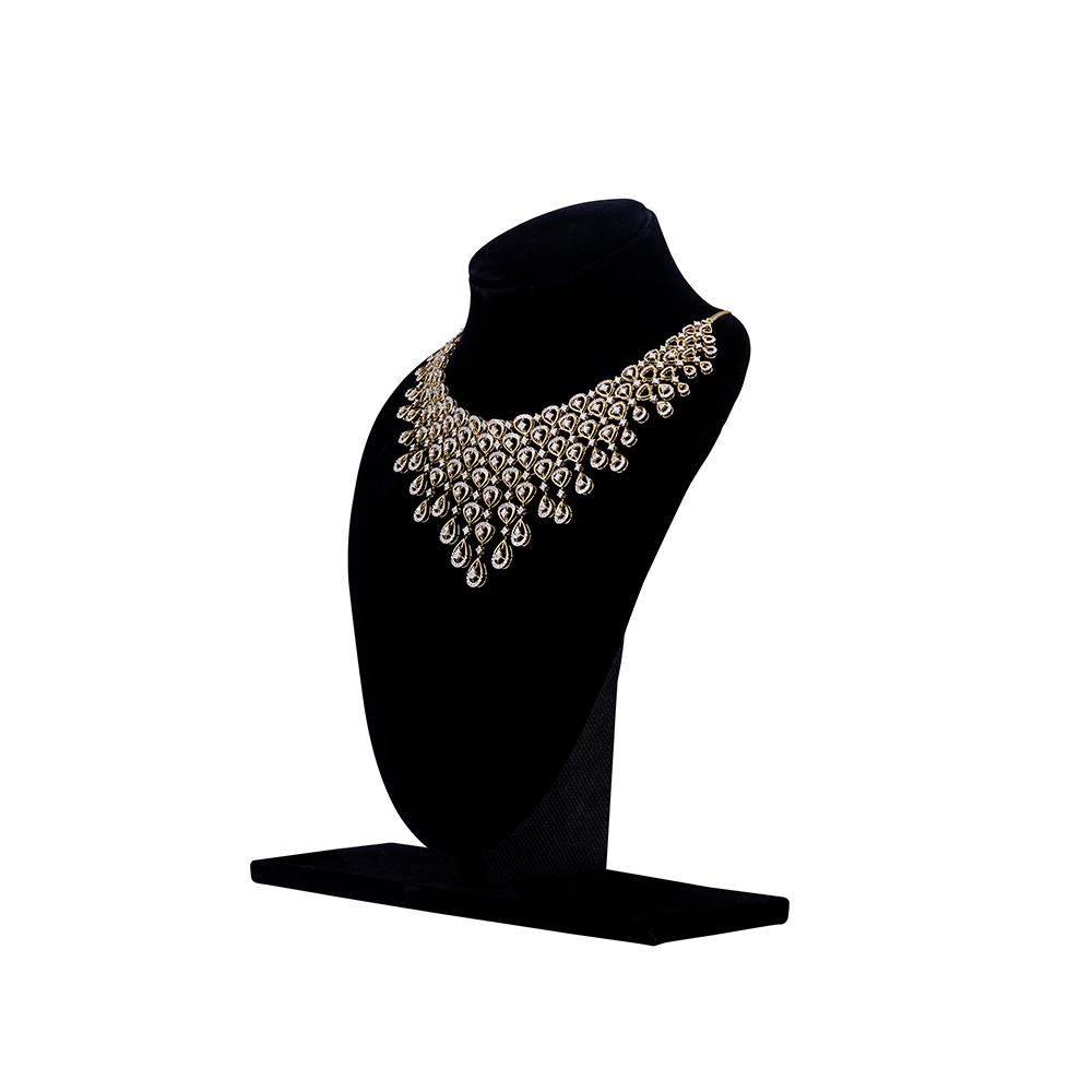 Graceful Diamond and Yellow Gold Necklace-Necklaces-OSN23A29-D400R2B