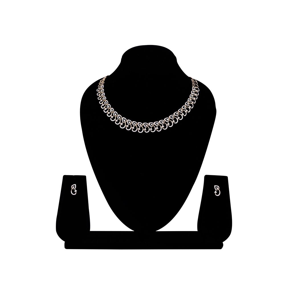 Tradition Inspired Diamond Necklace and Earring Set-All Jewellery-ONS23A32-D400X0B