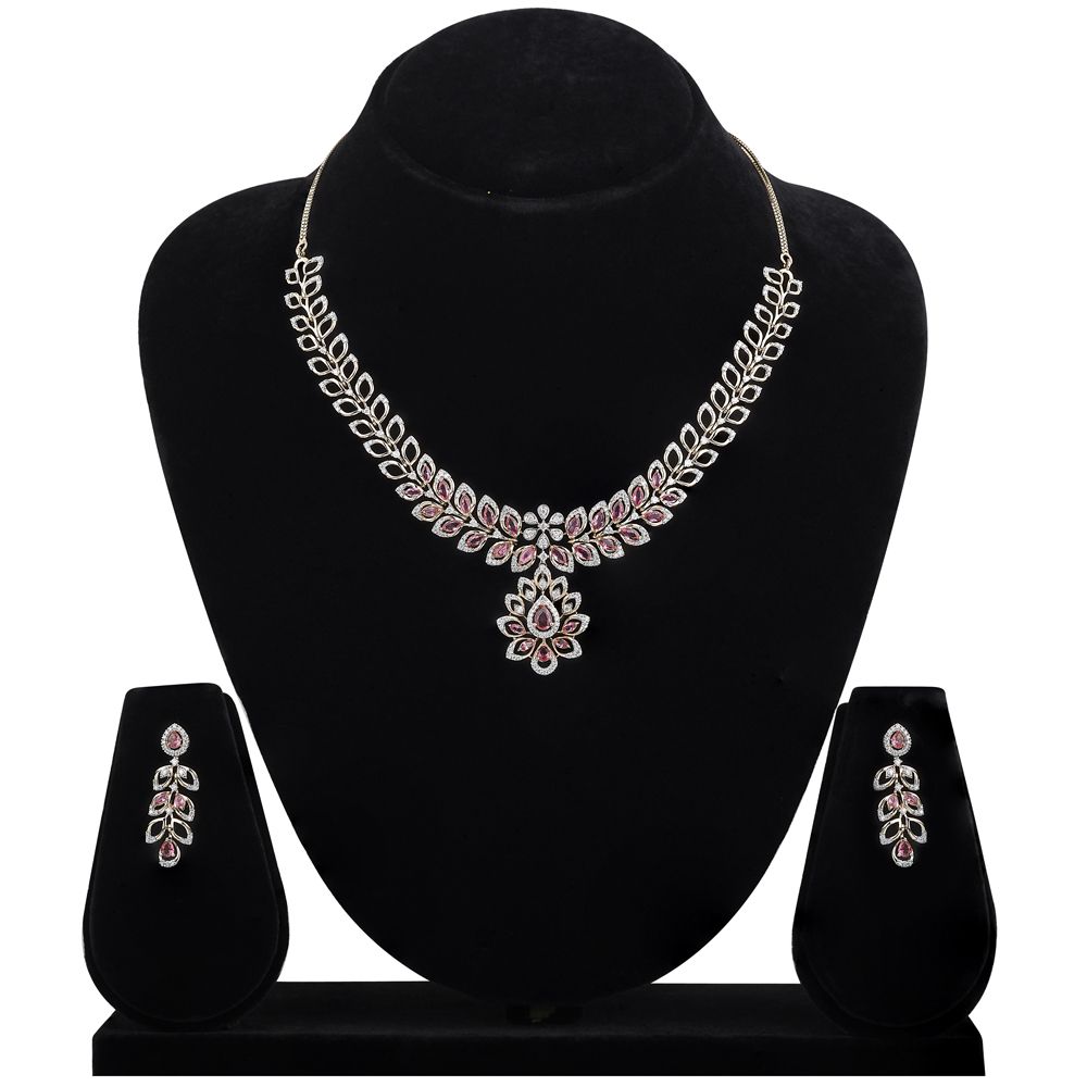 Timeless Radiance Diamond Necklace Set-All Jewellery-ONS24A12-D424X0B