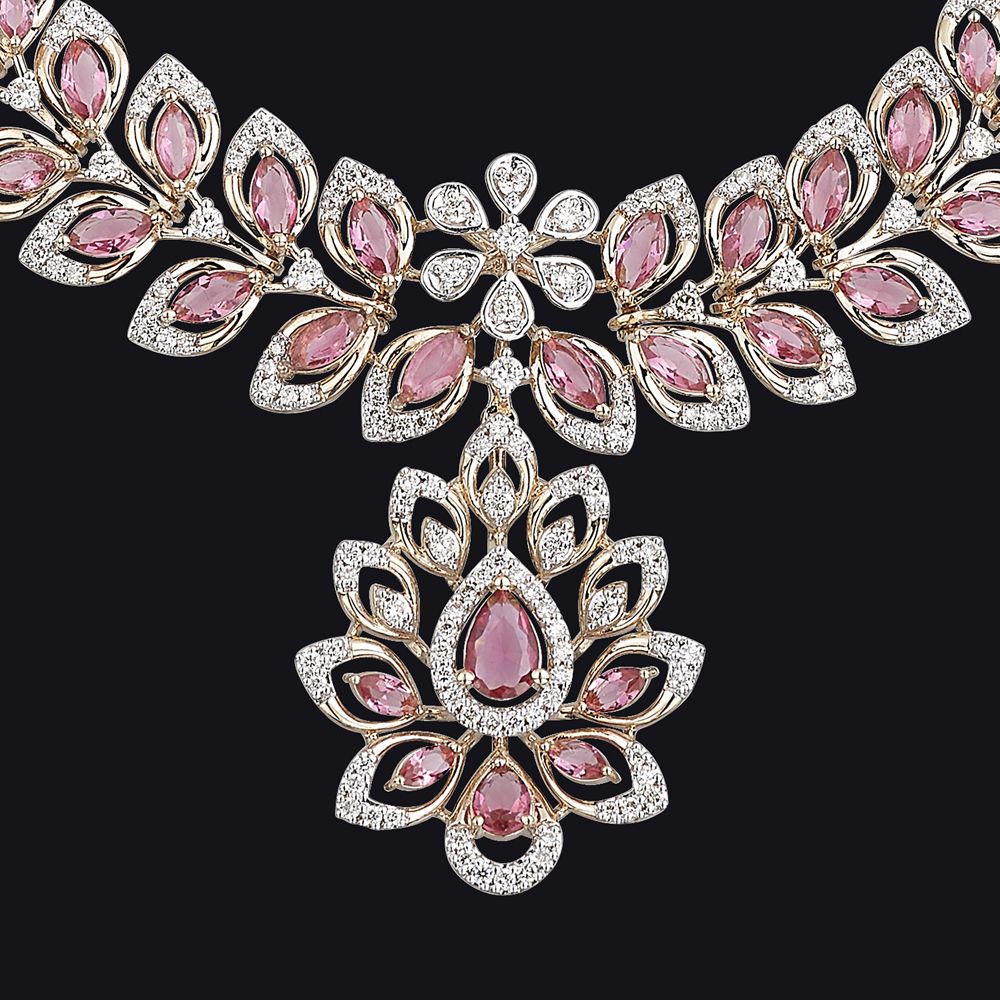 Timeless Radiance Diamond Necklace Set-All Jewellery-ONS24A12-D424X0B