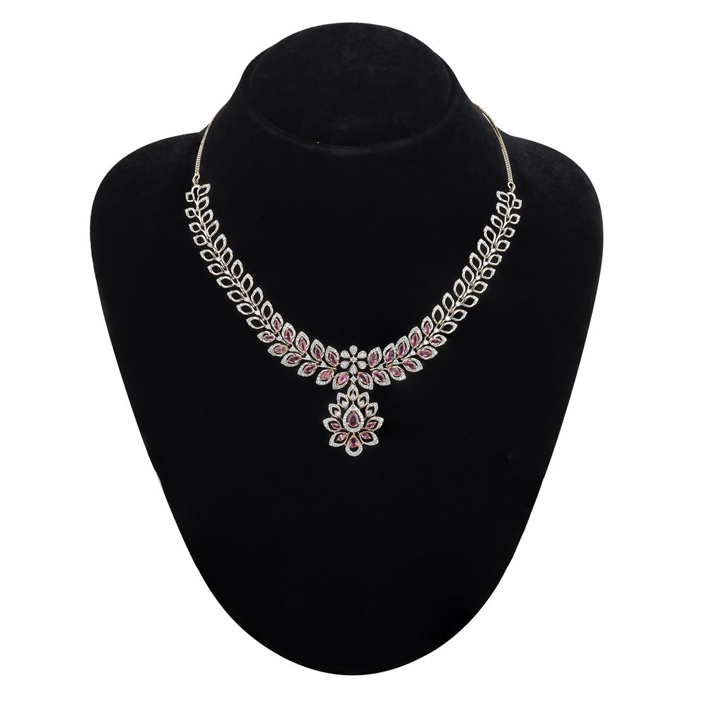 Timeless Radiance Diamond Necklace Set-All Jewellery-ONS24A12-D424X0B