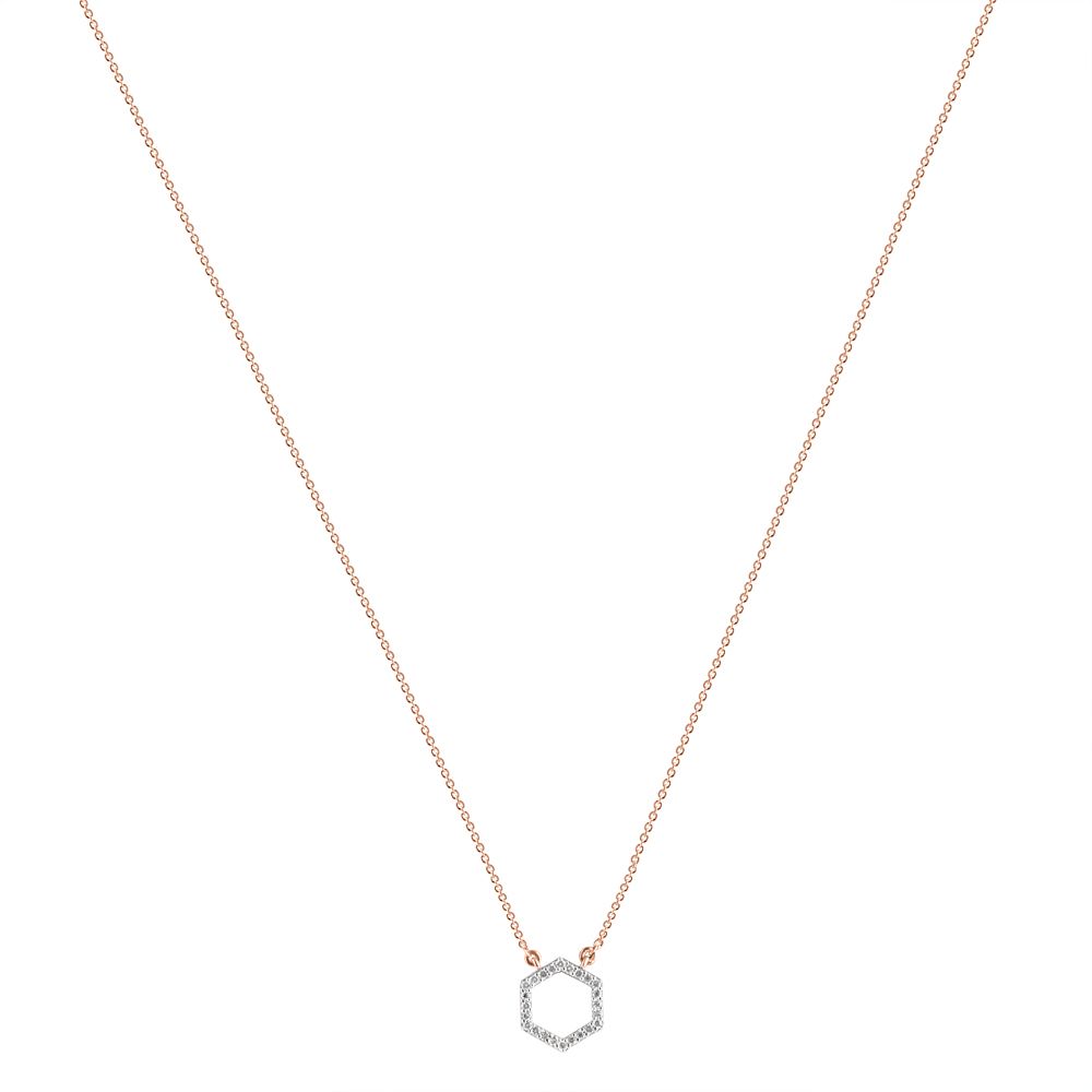 Quirky Diamond and Rose Gold Necklace Set-Necklace Sets-ONS24A27-D900X0C