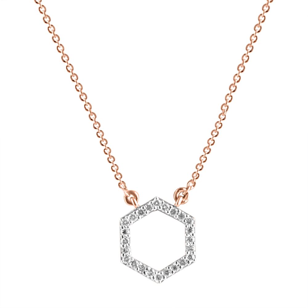 Quirky Diamond and Rose Gold Necklace Set-Necklace Sets-ONS24A27-D900X0C