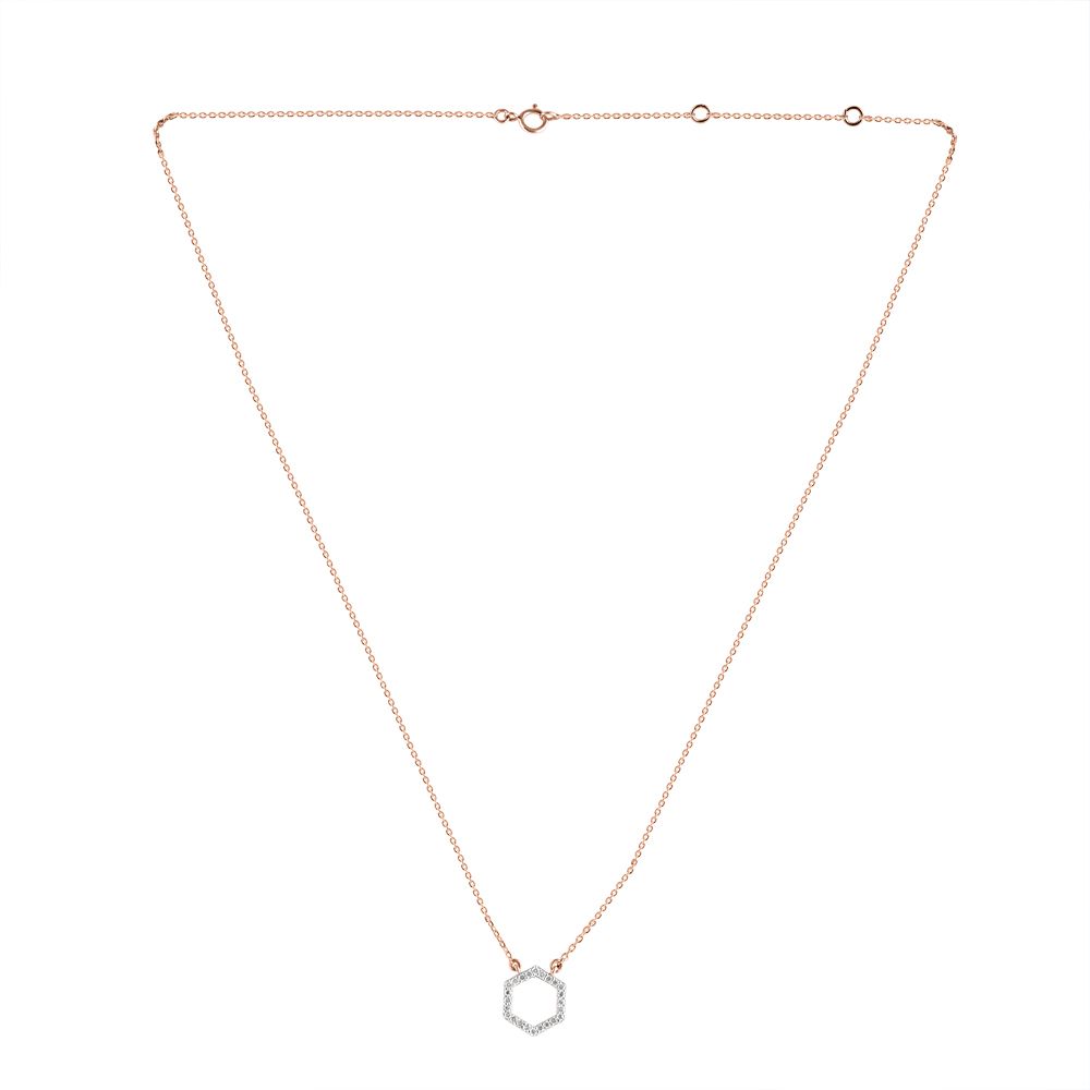 Quirky Diamond and Rose Gold Necklace Set-Necklace Sets-ONS24A27-D900X0C