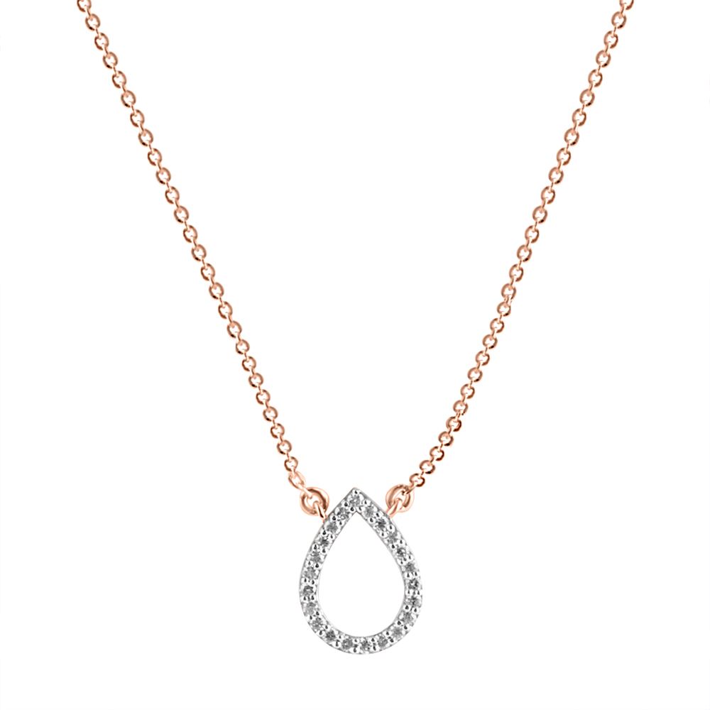 Dewdrop Design Diamond Necklace Set-Necklace Sets-ONS24A28-D900X0C