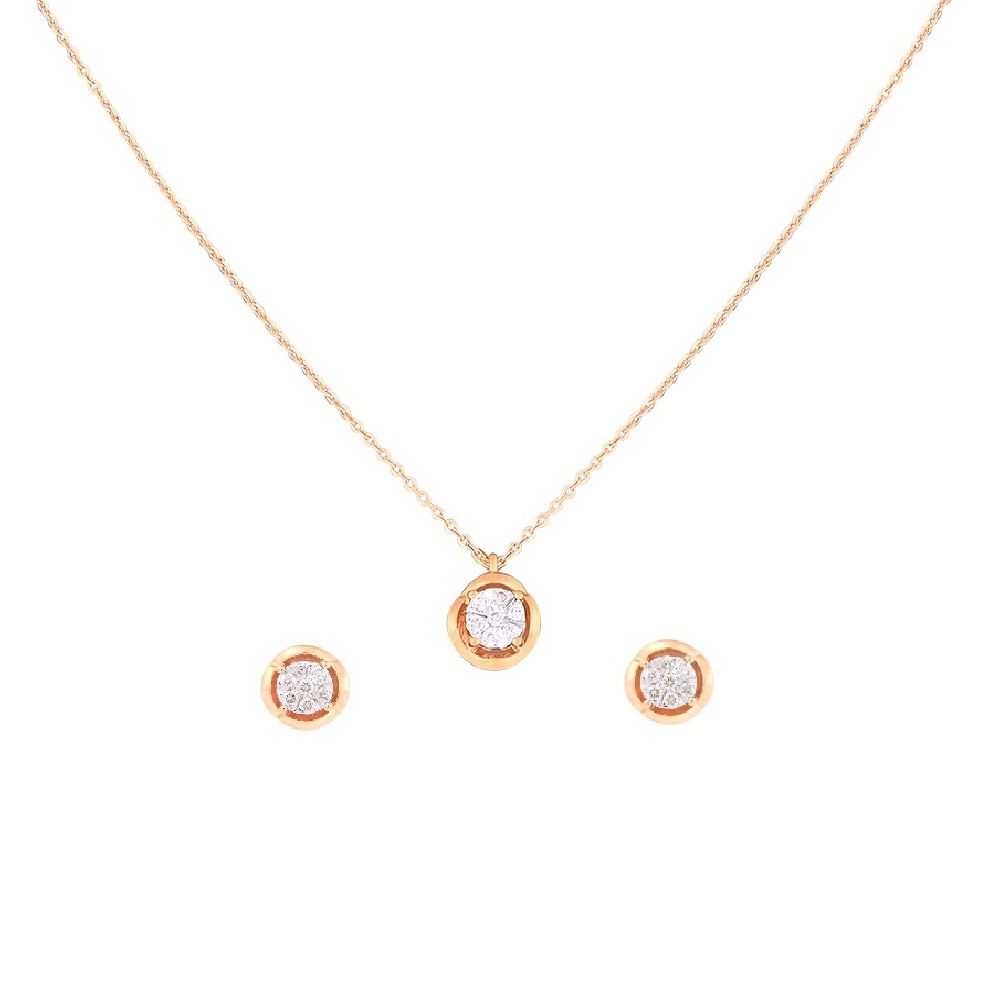 Elegant Story Diamond Necklace Set-Necklace Sets-ONS24A33-D900X0C